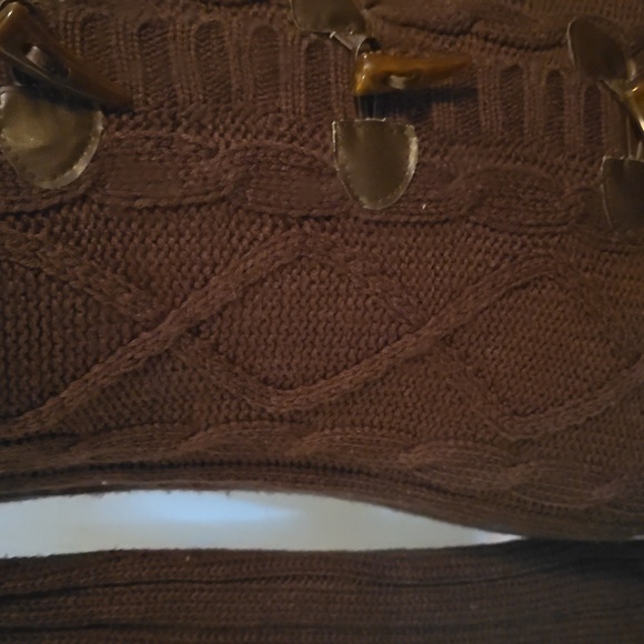 Wet Seal Hooded Toggle Button Sweater Cardigan Women's Medium M - Picture 4 of 12